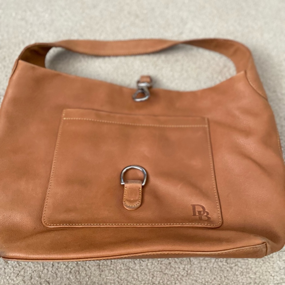 Dooney & Bourke Florentine Leather Logo Lock Hobo